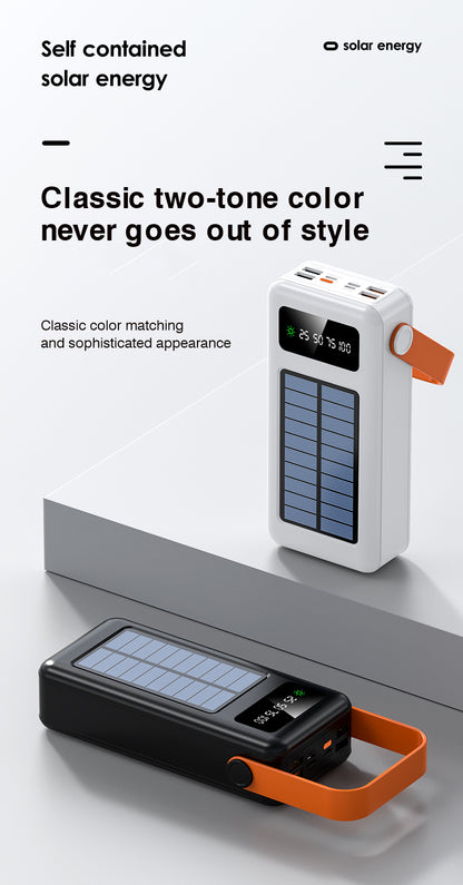 EVAS Solar Powered Portable Power Bank Charger Fast Charging Battery 30000mAh / 50000mAh